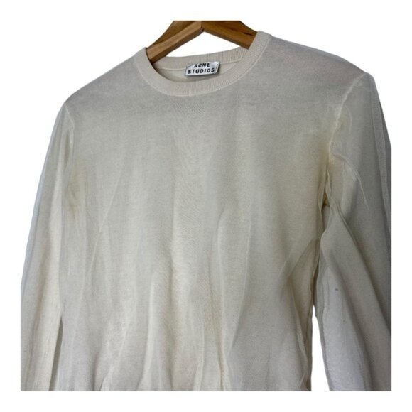 Acne Studios Lia Tulle Pullover Off White Women Size Small - Picture 4 of 7